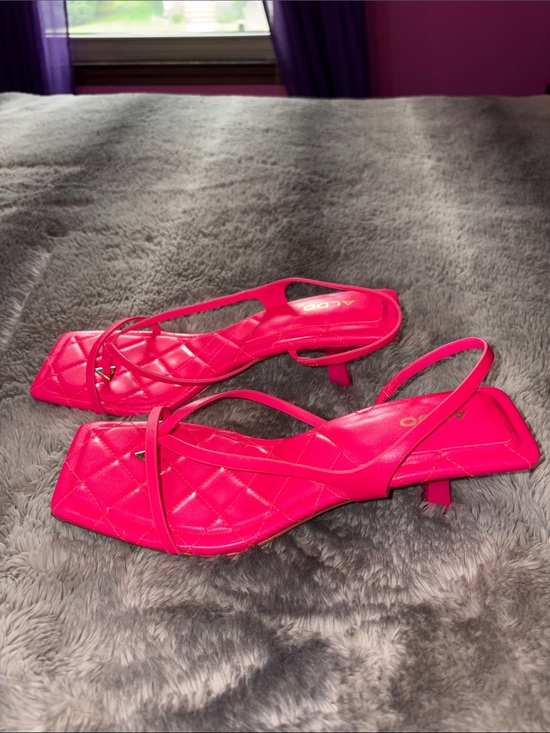 Aldo Shoes - ALDO Quilted Hot Pink Heeled
Sandals 🌷